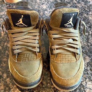Jordan Olive and Black Sneakers